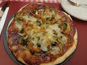 BBQ jackfruit pizza at Rad Rabbit in Chiang Mai