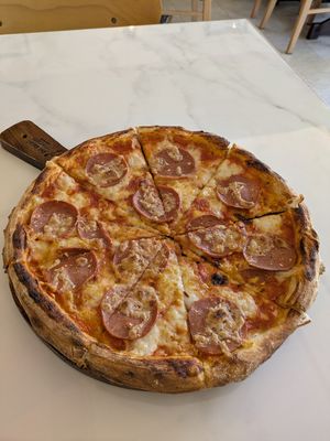 Vegan Pepperoni Pizza at Rad Rabbit in Chiang Mai