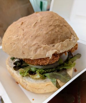 Vegan Chicken Burger at Rad Rabbit in Chiang Mai