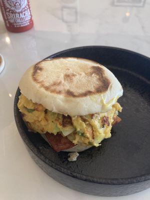Breakfast sandwich  at Rad Rabbit in Chiang Mai