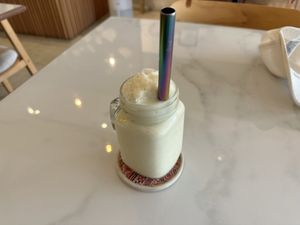 Banana smoothie  at Rad Rabbit in Chiang Mai