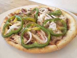 Texas BBQ pizza at Rad Rabbit in Chiang Mai