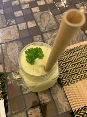 Avocado banana smoothie at Rad Rabbit in Chiang Mai
