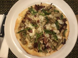 Texas BBQ pizza at Rad Rabbit in Chiang Mai