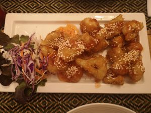 "free" Cauliflower wings - so crispy and tasty at Rad Rabbit in Chiang Mai