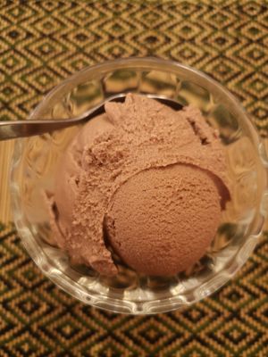 vegan chocolate ice cream at Rad Rabbit in Chiang Mai