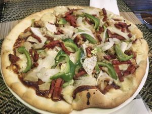 Texas bbq pizza 🍕 at Rad Rabbit in Chiang Mai