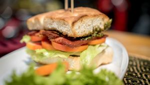 Pesto BLT on focaccia at Rad Rabbit in Chiang Mai