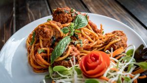Spaghetti veatballs at Rad Rabbit in Chiang Mai