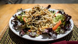 Tea leaf salad at Rad Rabbit in Chiang Mai