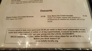 desserts at The Roebuck in Leek