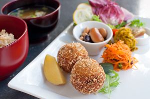 Organic Pumpkin Croquette at Vegetable Cafe Lyra in Sapporo