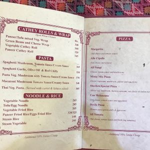 menu page 5-6 at Rabsel Garden Cafe at Shechen Monastery in Kathmandu
