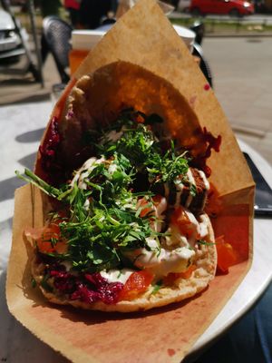 Falafel Pita at Falloumi in Stockholm