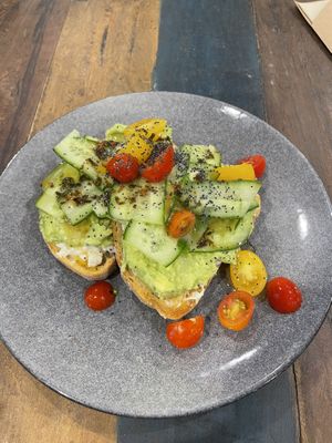 “Avocado on Sourdough"  at The Grazing Goat Cafe in Mackay