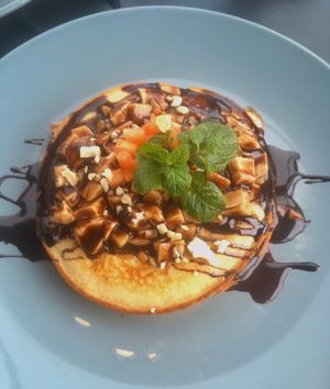 Pan cake  at Rainbow Cafe in Ella