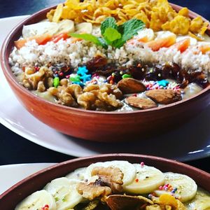 Smoothie in a bowl  at Rainbow Cafe in Ella