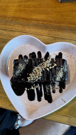 Vegan chocolate cake   at Rainbow Cafe in Ella