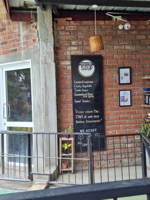 Soup menu at Rainbow Cafe in Ella