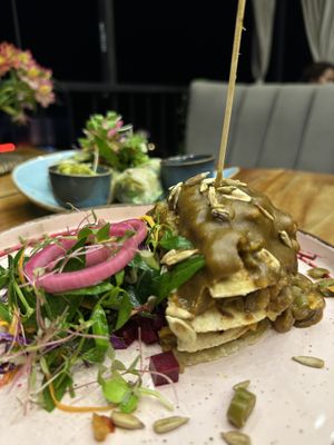 Roti Tower & Summer Rolls  at Rainbow Cafe in Ella