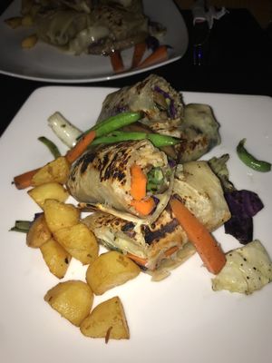 Grilled veggie and rice burrito  at Rainbow Cafe in Ella