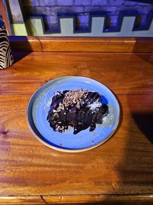 Chocolate cake at Rainbow Cafe in Ella