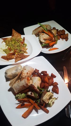 Vegan burrito (last plate)  at Rainbow Cafe in Ella