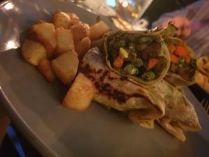 Pesto Burrito at Rainbow Cafe in Ella