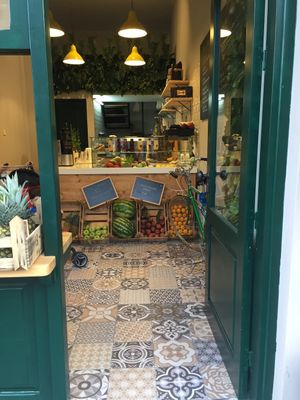 Fresh, raw cold-pressed juices make you happy! at RuBisCo Cold Pressed Juice in Rhodes