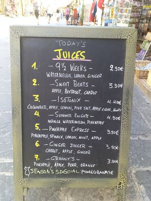 How to choose?💚 at RuBisCo Cold Pressed Juice in Rhodes