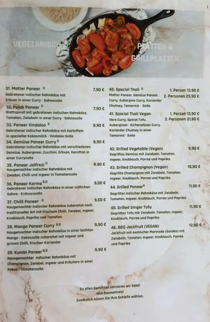 Menu at Veggie & Vega - Restaurant in Berlin