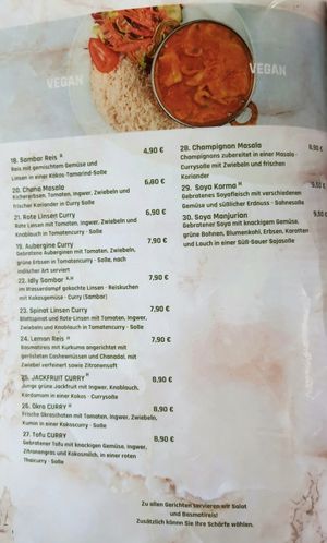 Menu at Veggie & Vega - Restaurant in Berlin