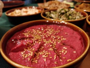 Mutabbal de Remolacha at Falafelmania - Restaurante Vegetariano y Vegano Oriental in Alicante