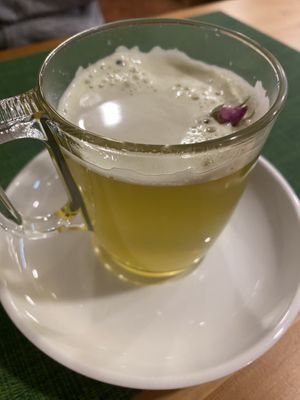 Peppermint tea with Damascus rose  at Falafelmania - Restaurante Vegetariano y Vegano Oriental in Alicante