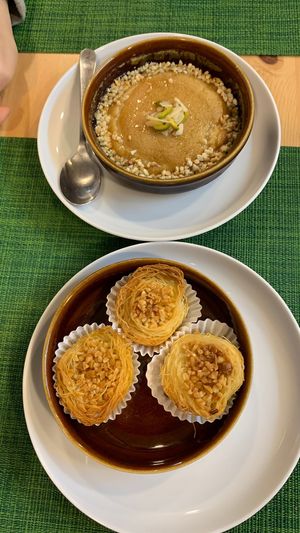 Natillas veganas y nidos vegetarianos  at Falafelmania - Restaurante Vegetariano y Vegano Oriental in Alicante