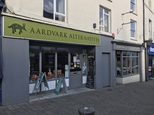 Restaurant next to shop, connected inside. at Aardvark Alternatives in Carmarthen