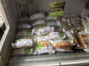 Selection of Hey Vegan! baked goods, locally made in Ferryside. at Aardvark Alternatives in Carmarthen