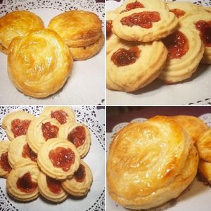 Raspberry Butter Cookies & Meatless Pastelitos at Vegan Delights in Hollywood