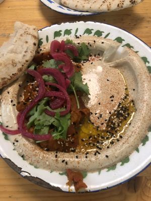 Hummus with Curry vegetables 🥕   at Mashery - Hummus Kitchen in Cologne