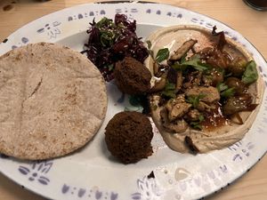 Caramilized brussel sprouts  at Mashery - Hummus Kitchen in Cologne