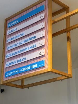 Aktuelle Karte  at Mashery - Hummus Kitchen in Cologne