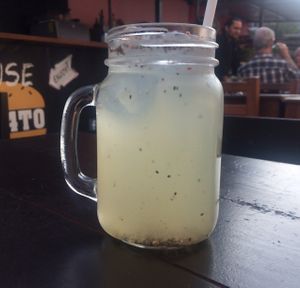 limeade with chia seeds  at Casa Granero al Natural in Mazatlan