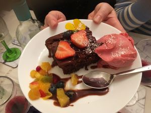 Chocolate brownie at 143V in Cork
