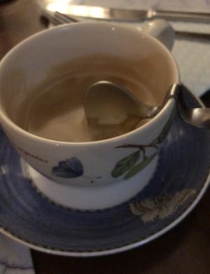 Delicious little espresso and we marveled at the fancy spoon!  at 143V in Cork
