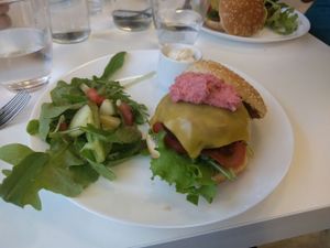 Beet burger at 143V in Cork