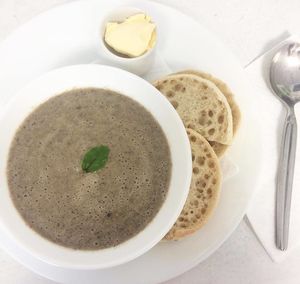 Homemade soup daily. 
Pictured: Mushroom soup at 143V in Cork