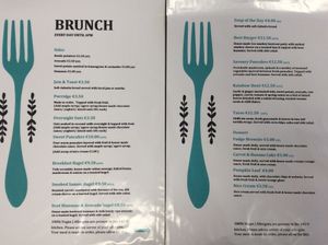 Fall/ Winter 2017 Brunch menu available until 4pm every day. at 143V in Cork