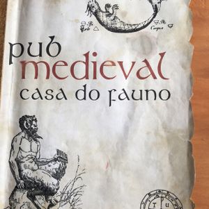 The menu  at Casa do Fauno in Sintra