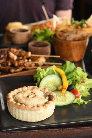 Vegan creamy mushroom pie at Kismet Restaurant & Lounge in Ubud