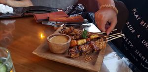 Vegetable skewers at Kismet Restaurant & Lounge in Ubud